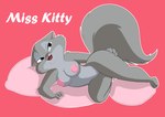 anthro breasts female lipstick lying makeup nipples nude pose smile solo tail artybear an_american_tail don_bluth miss_kitty_(an_american_tail) domestic_cat felid feline felis mammal hi_res pinup