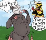 anthro impregnation magic pregnant tail pteri_(artist) mythology coral_(pteri) american_opossum dragon mammal marsupial mythological_creature mythological_scalie scalie absurd_res hi_res