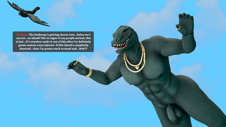 abs anthro balls cloud falling falling_down flaccid genitals jewelry male nude nude_anthro nude_male pecs penis red_eyes sky solo text meteorsmash okamical_(modeler) epic_games fortnite thunder_(fortnite) avian bird corvid corvus_(genus) crow komodo_dragon lizard monitor_lizard oscine passerine reptile scalie 16:9 3d_(artwork) 4k absurd_res digital_media_(artwork) english_text hi_res widescreen