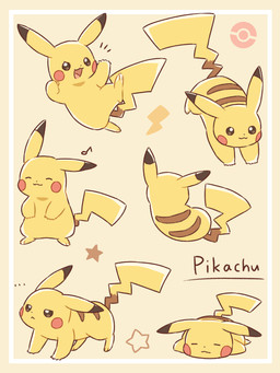 border brown_eyes ellipsis emanata eyes_closed featureless_crotch feral lightning_bolt looking_at_viewer lying male markings musical_note musical_symbol on_front open_mouth paws simple_background solo star_symbol striped_markings stripes symbol tail tongue yellow_body yellow_border nekogyo122 nintendo pokemon generation_1_pokemon pikachu pokemon_(species) 2023 3:4 absurd_res hi_res