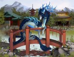 antlers day detailed_background female feral fur horn outside sky solo tail water banicsidy asian_mythology east_asian_mythology mythology dragon eastern_dragon mythological_creature mythological_scalie scalie 2021 digital_media_(artwork) hi_res