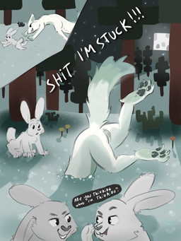 3_toes claws dipstick_tail duo eyebrows feet female feral genitals grey_nose grey_pawpads grey_vulva group imminent_rape imminent_sex male markings moon night pawpads plant snow tail tail_markings text toes tree vulva white_claws white_vulva keellion microsoft minecraft mojang xbox_game_studios arctic_fox arctic_hare canid canine fox hare lagomorph leporid mammal true_fox 3:4 english_text hi_res shaded