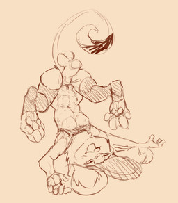 abs balls belly_nipples breasts clothing disembodied_penis exposed_breasts female genitals leg_warmers legwear male multi_nipple nipples paws penetration penis sex shirt_pulled_up small_breasts stockings upside_down vaginal vaginal_penetration animancer luck_(animancer) dipodid jerboa mammal rodent 2025 hi_res sketch