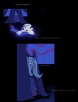 absurd_res bed blue_hair comic dazed-and-wandering english_text equid equine female friendship_is_magic furniture hair hasbro hi_res horn mammal my_little_pony mythological_creature mythological_equine mythology night nightmare_moon_(mlp) princess_luna_(mlp) puppet text unicorn