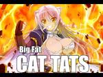 areola areola_slip big_breasts black_border border braided_hair breasts cape cleavage clothed clothing explosion female fist hair looking_at_viewer nipple_outline purple_hair raised_arm raised_fist raised_hand smile teeth text yellow_eyes unknown_artist dog_days leonmitchelli_galette_des_rois animal_humanoid cat_humanoid felid felid_humanoid feline feline_humanoid humanoid mammal mammal_humanoid 4:3 english_text image_macro meme