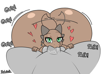 anthro anthro_on_anthro anthro_penetrated anthro_penetrating anthro_penetrating_anthro aroused ass_up balls big_butt big_penis blowjob_face blush blush_lines bodily_fluids brown_body butt deep_throat ear_piercing ear_ring eyebrows eyelashes eyeshadow fellatio female female_penetrated first_person_view genitals green_eyes grey_body grey_skin heart_symbol horn huge_butt hyper looking_at_another looking_at_viewer looking_pleasured makeup male male/female male_penetrating male_penetrating_female male_pov nude nude_female onomatopoeia oral oral_penetration penetration penile penis penis_in_mouth piercing ring_piercing saliva saliva_on_penis sex shortstack shortstack_male simple_background sound_effects spread_legs spreading tail tears tears_of_pleasure text white_background raylopez sh3rm4nafterdrk alexa_(raylopez) ashley_(sh3rm4nafterdrk) humanoid kobold reptile scalie 2026 absurd_res digital_drawing_(artwork) digital_media_(artwork) english_text hi_res