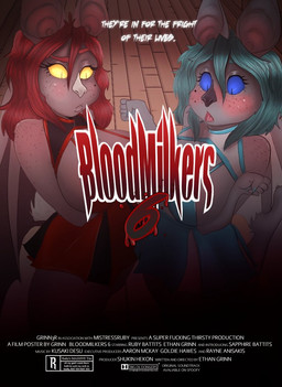 anthro bat_wings big_breasts blue_eyes blue_hair blush bottomwear breasts brown_body brown_fur cheerleader cheerleader_outfit clothing duo female female/female freckles fur grey_body grey_fur hair membrane_(anatomy) membranous_wings movie_poster open_mouth poster poster_template pupils red_hair skirt slit_pupils tail tail_tuft text title tuft wings yellow_eyes conditional_dnp grinn3r mistress_ruby_(artist) mistress_ruby bat leaf-nosed_bat mammal microbat vampire_bat yangochiropteran 2021 censored credits english_text sibling_(lore) twins_(lore)
