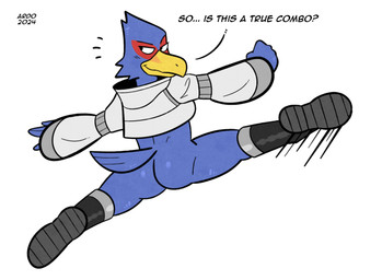 anthro beak black_eyes blue_body blue_butt blue_feathers boots bottomless bottomless_anthro bottomless_male butt clothed clothing dialogue ellipsis exclamation_point feathers footwear jacket male presenting presenting_hindquarters rear_view shoes simple_background solo spread_legs spreading tail tail_feathers text tilde_after_text topwear white_background yellow_beak tadaoardo nintendo star_fox super_smash_bros. falco_lombardi avian bird falcon falconid 2024 absurd_res english_text hi_res signature
