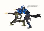 anthro black_body black_fur clothing fur gun machine male ranged_weapon running solo turret weapon 2k_games borderlands axton_(borderlands) koni canid canine dire_wolf mammal prehistoric_species absurd_res hi_res