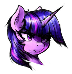 ear_tuft female feral frown hair_strands horn scowl simple_background solo tuft czu friendship_is_magic hasbro my_little_pony mythology twilight_sparkle_(mlp) equid equine mammal mythological_creature mythological_equine unicorn headshot_portrait hi_res portrait