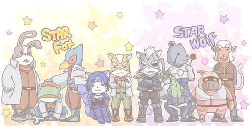 anthro black_nose blue_hair bodysuit clothing female group hair long_ears male melanistic short_hair sitting skinsuit tight_clothing ぁぃ＠御用の方はツイッターへ nintendo star_fox andrew_oikonny falco_lombardi fox_mccloud krystal_(star_fox) panther_caroso peppy_hare pigma_dengar slippy_toad wolf_o'donnell amphibian ape avian bird canid canine canis domestic_pig felid fox frog haplorhine hare japanese_macaque lagomorph leporid macaque mammal monkey old_world_monkey primate suid suine sus_(pig) toad_(frog) wolf 2:1