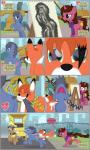 2014 absurd_res avian bell bird bite canid canine canvas carriage clutterstep_(oc) comic commercial_vehicle crane_(bird) cutie_mark dialogue drawing english_text equid equine fan_character female feral fox green_eyes gruiform hasbro hi_res horn male mammal mlp-silver-quill my_little_pony mythological_creature mythological_equine mythology public_transportation scarf taxicab text unicorn vehicle vehicle_for_hire