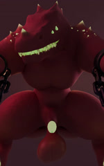 4_eyes anthro balls becoming_erect big_balls chain flaccid genitals glowing green_eyes humanoid_genitalia humanoid_penis looking_at_viewer male multi_eye nude open_mouth penis red_balls red_body red_penis saggy_balls seductive simple_background solo spikes teeth throbbing throbbing_penis tongue dege3 risk_of_rain acrid_(risk_of_rain) alien scalie 3d_(artwork) 3d_animation 5:8 animated digital_media_(artwork) hi_res no_sound short_playtime webm