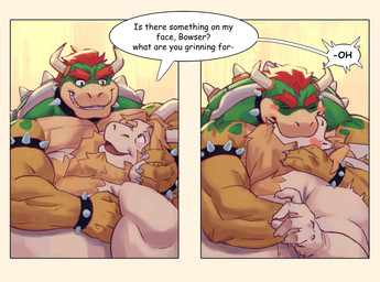 anthro anthro_on_anthro armband barazoku beard belly biceps big_muscles blonde_hair blush body_hair bracelet chest_hair claws collar deltoids dialogue duo eyebrows eyes_closed facial_hair hair horn hug huge_muscles jewelry kemono kissing long_ears looking_at_another male male/male mature_male musclegut muscular muscular_anthro muscular_male muscular_on_muscular nude open_mouth open_smile pecs shell simple_background smile spiked_armband spiked_bracelet spiked_collar spiked_shell spikes spikes_(anatomy) surprised teeth text lhjal2 mario_bros nintendo undertale_(series) asgore_dreemurr bowser boss_monster_(undertale) bovid caprine goat koopa mammal scalie 2024 comic crossover english_text hi_res