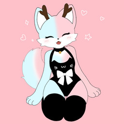 circle_eyebrows eyebrows female solo wide_hips fox_the_time pixile_studios super_animal_royale deer mammal 1:1