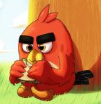 3_toes 4_fingers anthro beak cloud eating feathers feet fingers food grass male outside plant red_body red_feathers sandwich_(food) sitting solo toes tree yellow_eyes glomiagui angry_birds rovio_entertainment sega red_(angry_birds) avian bird 2016 hi_res unavailable_at_source