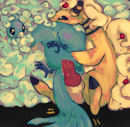 animal_genitalia cloaca cloacal cloacal_penetration duo electricity erection female feral fluffy fluffy_tail genitals knot knotted_penis male male/female paralysis penetration penis questionable_consent tail temporary_paralysis 2ri nintendo pokemon generation_6_pokemon mega_altaria mega_ampharos mega_evolution pokemon_(species) absurd_res hi_res