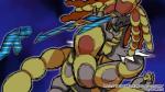 ambiguous_gender blue_background claws feral pose scales simple_background solo text dragonith jojo's_bizarre_adventure mythology nintendo pokemon dragon generation_7_pokemon kommo-o mythological_creature mythological_scalie pokemon_(species) scalie 2016 meme watermark