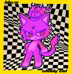 anthro blush border breasts checkered checkered_background chibi featureless_breasts featureless_crotch female fire flaming_tail fur nude nude_anthro nude_female pattern_background purple_body purple_fur simple_background smile solo standing tail yellow_border yellow_eyes methkit sega sonic_the_hedgehog_(series) blaze_the_cat domestic_cat felid feline felis mammal 2023 digital_media_(artwork) hi_res