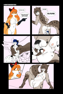 anthro bodily_fluids breasts dialogue female female_penetrated fur genital_fluids genitals group hair heart_symbol male male/female markings nipples nude nude_anthro nude_female open_mouth penetration simple_background size_difference smile speech_bubble spots spotted_body spotted_fur tail text tongue trio unbirthing vaginal vaginal_penetration vore vulva nontienesentido twokinds kathrin_vaughan neon_mitsumi vanity_(twokinds) canid canine felid fox hybrid keidran mammal pantherine snow_leopard absurd_res comic digital_drawing_(artwork) digital_media_(artwork) english_text hi_res