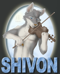 anthro bow_(stringed_instrument) bowed_string_instrument fur holding_object male musical_instrument playing_music playing_violin simple_background solo string_instrument violin zenthetiger canid canine canis domestic_dog mammal character_badge_(artwork)