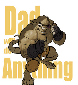 biped bottomwear clothing male musclegut muscular one_eye_closed shorts solo standing text goshee248 mammal murid murine rat rodent english_text hi_res