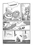 black_and_white blush buizel comic dialogue duo emanata embarrassed english_text fangs feral floatzel fur generation_4_pokemon hi_res hug lester_(risenpaw) looking_at_another male monochrome ness_(risenpaw) nintendo open_mouth partially_submerged pokemon pokemon_(species) risenpaw shaded smile speech_bubble swimming swimming_pool teeth text water whistle_(object)