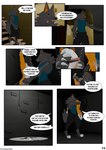 anthro bdsm bdsm_gear black_sclera cage chain chastity_cage chastity_device clothing collar dialogue drone dronification duo genitals hood hoodie looking_pleasured male male/male masturbation plug plug_(sex_toy) plug_insertion prison prisoner sex sex_dungeon sex_toy slave solo text topwear toying_self transformation icehuskagon animal_humanoid canid canine canis fox humanoid mammal wolf absurd_res comic english_text hi_res