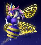 anthro arthropod_abdomen big_breasts breasts female insect_wings nipples non-mammal_breasts non-mammal_nipples purple_eyes purple_nipples solo stinger wings latiar kirby_(series) nintendo queen_sectonia arthropod bee hymenopteran insect absurd_res hi_res