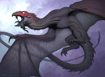 ambiguous_gender claws cloud feral flying gore grey_body grey_scales membrane_(anatomy) membranous_wings outside red_body scales sharp_teeth solo tail teeth tongue tongue_out wings john_tedrick hasbro j._r._r._tolkien magic:_the_gathering middle-earth_(tolkien) mythology wizards_of_the_coast dragon fellbeast mythological_creature mythological_scalie scalie 2021 absurd_res hi_res official_art