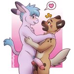 anthro balls blush bodily_fluids brown_body brown_fur duo erection eyebrows frottage fur genitals hug humanoid_genitalia humanoid_penis looking_at_another looking_at_partner male male/male markings open_mouth penile penis penises_touching pink_balls pink_penis pubes romantic sex spots spotted_body spotted_fur mytigertail aggretsuko sanrio haida_(aggretsuko) tadano_(aggretsuko) asinus donkey equid equine hyena mammal spotted_hyena 1:1 2025