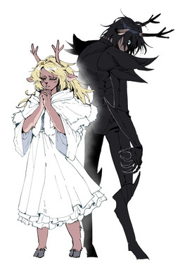 anthro antlers armor biped black_armor black_hair blonde_hair blue_eyes brown_body brown_fur clasped_hands clothed clothed_anthro clothed_female clothing cloven_hooves duo female freckled_face freckles fully_clothed fully_clothed_anthro fully_clothed_female fur hair hooves horn plate_armor praying red_nose robe standing white_clothing white_robe lina_gtk deltarune undertale_(series) dess_holiday noelle_holiday roaring_knight deer mammal new_world_deer reindeer hi_res sibling_(lore) sister_(lore) sisters_(lore)