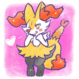 ambiguous_anthro ambiguous_gender anthro biped blush blush_stickers border closed_smile digitigrade dipstick_tail featureless_crotch food front_view heart_eyes heart_symbol licking licking_lips looking_at_viewer markings mouth_closed object_in_tail one_eye_closed shrimp_(food) simple_background smile snout solo standing tail tail_markings tongue tongue_out white_border wink winking_at_viewer annyui0611 nintendo pokemon braixen canid generation_6_pokemon mammal pokemon_(species) 1:1 2024 digital_drawing_(artwork) digital_media_(artwork) full-length_portrait hi_res japanese_description portrait translated_description