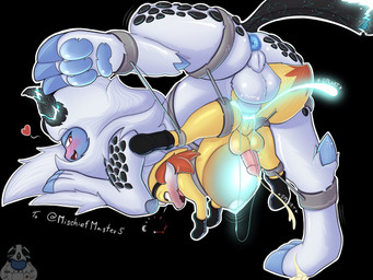 anal anal_knotting anal_penetration animal_genitalia anus balls bdsm blue_body blue_butthole blue_cum blush bodily_fluids bondage boots bound canine_genitalia claws clothing colored_cum cum cum_drip cum_inflation cum_inside dripping duo eye_roll eyewear feral footwear fur genital_fluids genitals glasses glowing glowing_belly glowing_cum glowing_eyes glowing_genitalia gynomorph hair heart_symbol inflation intersex intersex/male knot knotted_penis knotting long_hair looking_back male open_mouth orange_body orange_fur pawpads paws penetration penis pink_penis raised_leg raised_tail red_eyes scales shoes simple_background tail tongue unusual_bodily_fluids unusual_cum unusual_genital_fluids white_body white_fur yellow_body yellow_fur lewd_lorraine nintendo pokemon lorraine_(absol) absol fennekin generation_3_pokemon generation_6_pokemon pokemon_(species) 4:3 hi_res signature