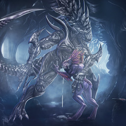 3_fingers anthro arm_feathers bodily_fluids butt cum cum_drip cum_in_mouth cum_inside cum_on_ground cum_pooling digitigrade dripping duo feather_hair feathered_crest feathers female female_penetrated fingers genital_fluids hand_on_leg hand_on_thigh head_crest interspecies larger_male male male/female male_penetrating male_penetrating_female penetration penis_in_mouth pseudo_hair sex short_tail size_difference smaller_female smaller_penetrated spurs_(anatomy) standing standing_oral standing_sex tail tail_feathers xenophilia drakaar alien_(franchise) halo_(series) microsoft xbox_game_studios alien avian kig-yar scalie t'vaoan xenomorph colored crossover hi_res