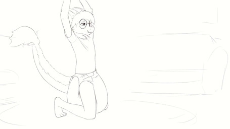 anthro big_diaper clothed clothing concentration controller diaper diaper_squish eyewear fur gaming glasses hair holding_controller holding_object horn huge_diaper inside kneeling living_room looking_at_diaper male pantsless plantigrade playing_video_game raised_heel raised_tail shirt sitting_on_diaper soiled_diaper solo surprised tail tail_fluff tail_mane topwear unclean_diaper used_diaper wearing_glasses young daydreamed mythology starbuck dragon furred_dragon furred_scalie mythological_creature mythological_scalie scalie 16:9 animated hi_res no_sound short_playtime video widescreen