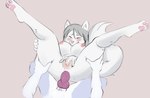 abstract_background anal anal_penetration animal_genitalia anthro big_breasts blue_body blue_fur blush blush_lines body_blush breasts canine_genitalia duo female female_penetrated fingering fingering_self first_person_view fur genitals grey_hair hair hand_on_hip knot knotted_penis long_tail male male/female male_penetrating male_penetrating_female masturbation nipples pawpads penetration penile penile_penetration penis penis_in_ass pink_nipples pink_pawpads pussy_blush sex simple_background solo_focus tail vaginal vaginal_fingering vaginal_masturbation white_body white_fur white_tail donohusuu twokinds raine_silverlock sane_(skbld) canid canine canis mammal wolf absurd_res hi_res