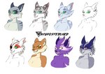 anthro breasts eye_patch eyewear female fur green_eyes grey_body group simple_background smile byghosteduard brawlhalla asuri_(brawlhalla) felid feline lion mammal pantherine absurd_res hi_res