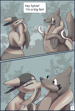 2_tails 3_fingers 3_toes accessory alternate_species anthro claws clothing detailed_background duo exclamation_point eyes_closed eyeshadow feet female fin fingers flat_chested forest forest_background fur happy hat headgear headwear kissing makeup male male/female multi_tail multicolored_body nature nature_background open_mouth plant red_eyes ribbons semi-anthro speech_bubble surprise_kiss surprised tail talking_to_another text toe_claws toes tree whiskers squaresville nintendo pokemon sylvie_(wups) yami_floacune_(character) floatzel generation_2_pokemon generation_4_pokemon generation_5_pokemon hybrid legendary_pokemon mammal mienshao mustelid musteline pokemon_(species) suicune true_musteline weasel 2025 absurd_res digital_media_(artwork) hi_res monochrome sepia