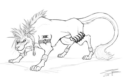 animal_genitalia balls digitigrade feral fully_sheathed genitals male mane mouth_closed narrowed_eyes quadruped sheath side_view simple_background solo tail tail_tuft tuft crazydrak final_fantasy final_fantasy_vii square_enix red_xiii felid mammal 2019 dated hi_res line_art monochrome signature
