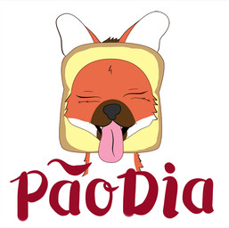 bread eyes_closed food humor in_bread open_mouth pun smile solo text tongue crimsoncolored facebread cat_breading pao_pao_(crimsoncolored) canid canine mammal maned_wolf meme portuguese_text translated