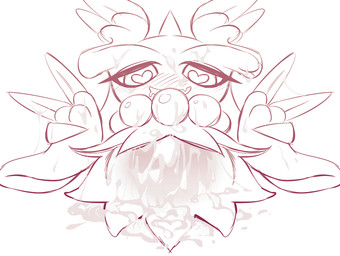 after_sex blush bodily_fluids cum cum_heart cum_inside cum_on_face cum_pool cum_splatter double_v_sign drooling fangs female genital_fluids gesture hand_gesture heart_pupils heart_symbol looking_down low-angle_view lying on_back open_mouth saliva smile solo teeth v_sign moocow nintendo pokemon ancient_pokemon flutter_mane generation_9_pokemon ghost paradox_pokemon pokemon_(species) spirit