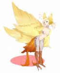 4_toes anisodactyl avian_feet blonde_hair blue_eyes breasts claws energy_wings feathered_wings feathers feet female fingers hair heart_symbol looking_at_viewer naturally_censored navel nude ponytail simple_background solo standing tail tail_feathers talons toes unusual_anatomy unusual_wings white_background wings fernybee blizzard_entertainment european_mythology greek_mythology mythology overwatch mercy_(overwatch) animal_humanoid avian avian_humanoid harpy humanoid mythological_avian mythological_creature absurd_res hi_res