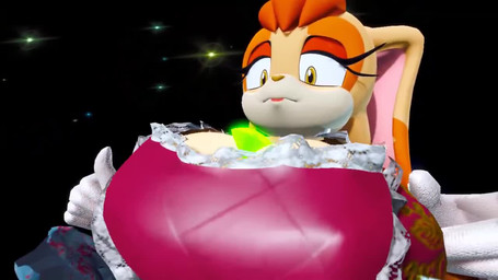 anthro big_breasts bouncing_breasts breast_expansion breast_jiggle breasts chaos_emerald emerald_(gem) expansion eyelashes fanning fanning_self female gem huge_breasts hyper hyper_breasts jiggling lips long_eyelashes looking_aside looking_at_breasts shocked smile solo thick_bottom_lip worried prevence sega sonic_the_hedgehog_(series) vanilla_the_rabbit lagomorph leporid mammal rabbit 16:9 3d_(artwork) 3d_animation animated digital_media_(artwork) no_sound short_playtime video widescreen