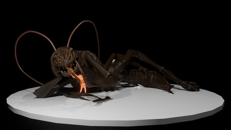 animal_genitalia cloaca female genitals insectophilia lying on_side presenting presenting_cloaca presenting_ovipositor solo suggestive teratophilia xenophilia darkthemechair edgar_the_bug alien arthropod insect orthopterous_exomorphs taur 16:9 3d_(artwork) 4k absurd_res digital_media_(artwork) hi_res widescreen