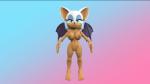 anthro blue_eyes breasts butt cleavage clothed clothing female fur genitals gradient_background makeup nipples nude pussy simple_background solo tan_body tan_skin white_body white_fur wings chromakoros sega sonic_the_hedgehog_(series) rouge_the_bat bat mammal 2019 3d_(artwork) 3d_animation animated digital_media_(artwork) short_playtime turntable_(animation)