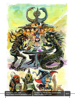 3_toes 5_fingers ambiguous_feral ambiguous_gender ambiguous_humanoid arms_bent bent_legs black_body black_bottomwear black_clothing black_crop_top black_footwear black_fur black_hat black_headwear black_high_heels black_purse black_shirt black_skirt black_tail black_topwear blue_eyes bottomwear breasts building carrying_another clear_sky cleavage clothed clothed_female clothed_human clothing crop_top crowd doll dust empty_eyes extreme_size_difference eyelashes eyewear fangs feet female female_human female_humanoid feral fin fingers footwear fully_clothed fully_clothed_female fully_clothed_human fur furniture gesture goggles goggles_around_neck green_body green_scales green_tail green_teeth grey_body group hand_gesture hat head_fin headgear headwear high_heels holding_key holding_object holding_paper holding_purse key larger_ambiguous larger_female larger_human larger_humanoid larger_male light lips looking_at_another looking_back looking_back_at_another lying lying_on_ground magic_user male medium_breasts medium_hair midriff mouth_closed multi_head navel not_furry_focus number on_front on_ground on_hat on_shoulder open_mouth open_smile orange_sclera orange_teeth outside paper partially_submerged pink_sky plant pointing pointing_at_another red_body red_scales red_sclera riding scales shirt shoes size_difference skirt sky small_breasts smaller_ambiguous smaller_female smaller_feral smaller_humanoid smile spitting_out split_form standing swimming table tail tail_fin tan_body tan_lips tan_skin teeth text text_box thinking toes topwear voodoo voodoo_doll water witch witch_hat x_eyes yellow_sclera axelmedellin inktober shapeshifter_(axelmedellin) voodoo_doll_(axelmedellin) witch_(axelmedellin) animate_inanimate canid canine elemental_creature flora_fauna human humanoid living_doll living_pumpkin lizard mammal marine merfolk reptile scalie siren 2025 artist_name colored dated english_description lighting multiple_scenes painting_(artwork) pen_(artwork) shaded signature traditional_media_(artwork) url