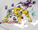 ambiguous_gender fangs feral fur markings quadruped solo tail teeth pearleden nintendo pokemon generation_2_pokemon legendary_pokemon pokemon_(species) raikou