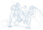 2015 anthro anthro_on_anthro anthro_penetrated anthro_penetrating anthro_penetrating_anthro balls balls_expansion blue_and_white bodily_fluids canid canine claws cum dragon duo expansion fisting gaping gaping_urethra genital_expansion genital_fluids genitals horn humanoid_genitalia humanoid_penis hybrid joshua_(longblueclaw) long_claws longblueclaw male male/male male_penetrated male_penetrating male_penetrating_male mammal monochrome mythological_creature mythological_scalie mythology object_insertion penetration penis scalie sex simple_background spikes_(strowh) tail urethra urethral urethral_bulge urethral_fisting urethral_penetration year