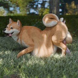 almost_fully_inside anal anal_head_gulp anal_vore animal_genitalia animal_penis canine_genitalia canine_penis duo erection feral feral_pred feral_prey genitals male male/male park penis vore thehellfirehorse canid canine canis domestic_dog mammal shiba_inu spitz 1:1 hi_res